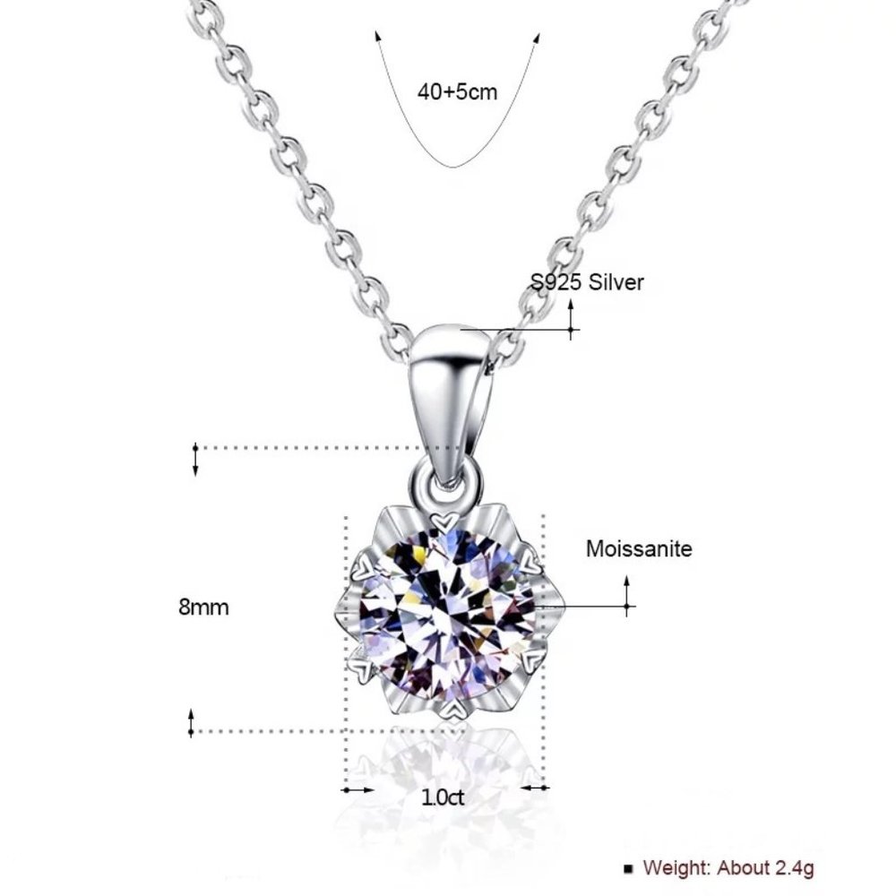 1ct. t.w. Diamond Brilliant Cut Necklace - Picture 4 of 16